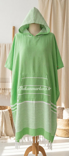 حوله پانچو نخی یزدی سبز (زنانه/مردانه)