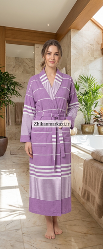 حوله تنپوش نخی یزدی بنفش(زنانه/مردانه)