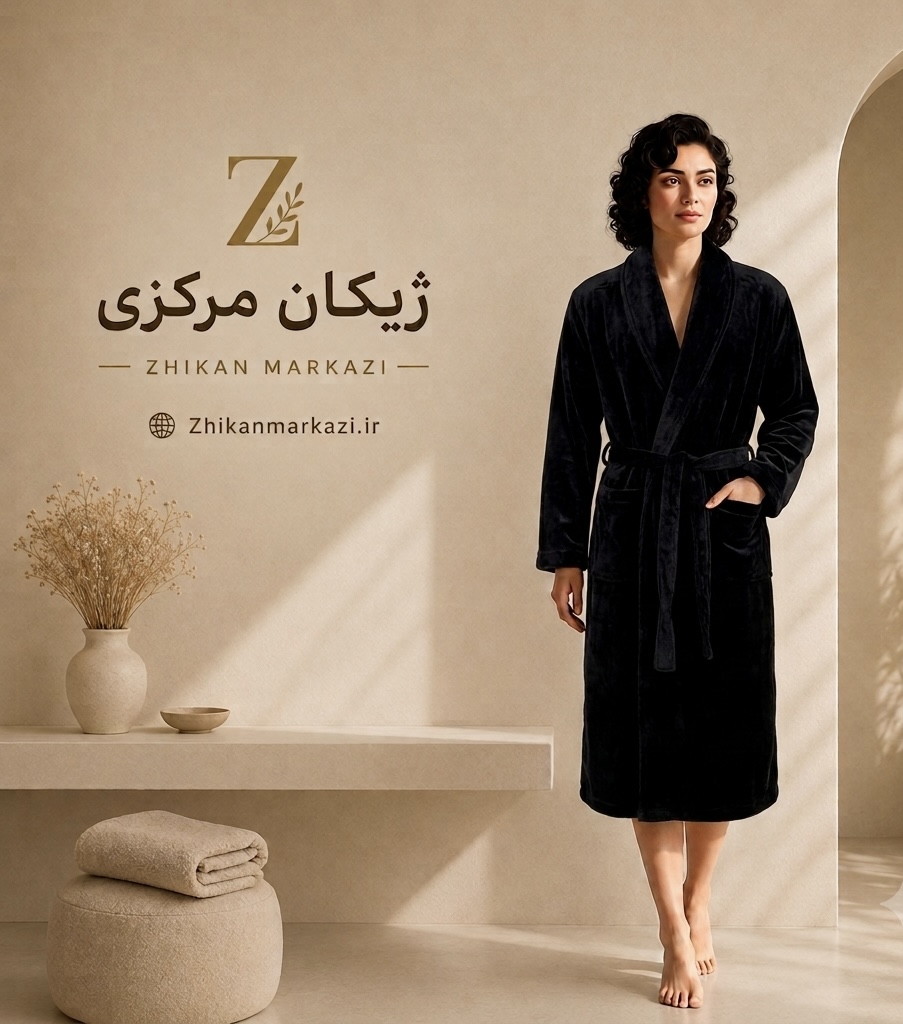 حوله تنپوش مشکی زنانه/مردانه لارج