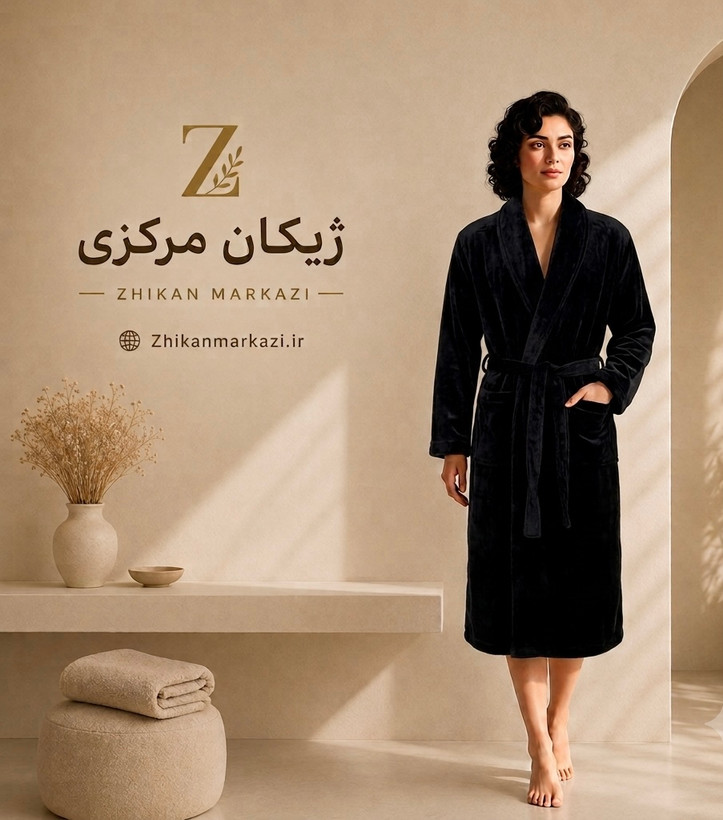 حوله تنپوش مشکی زنانه/مردانه لارج