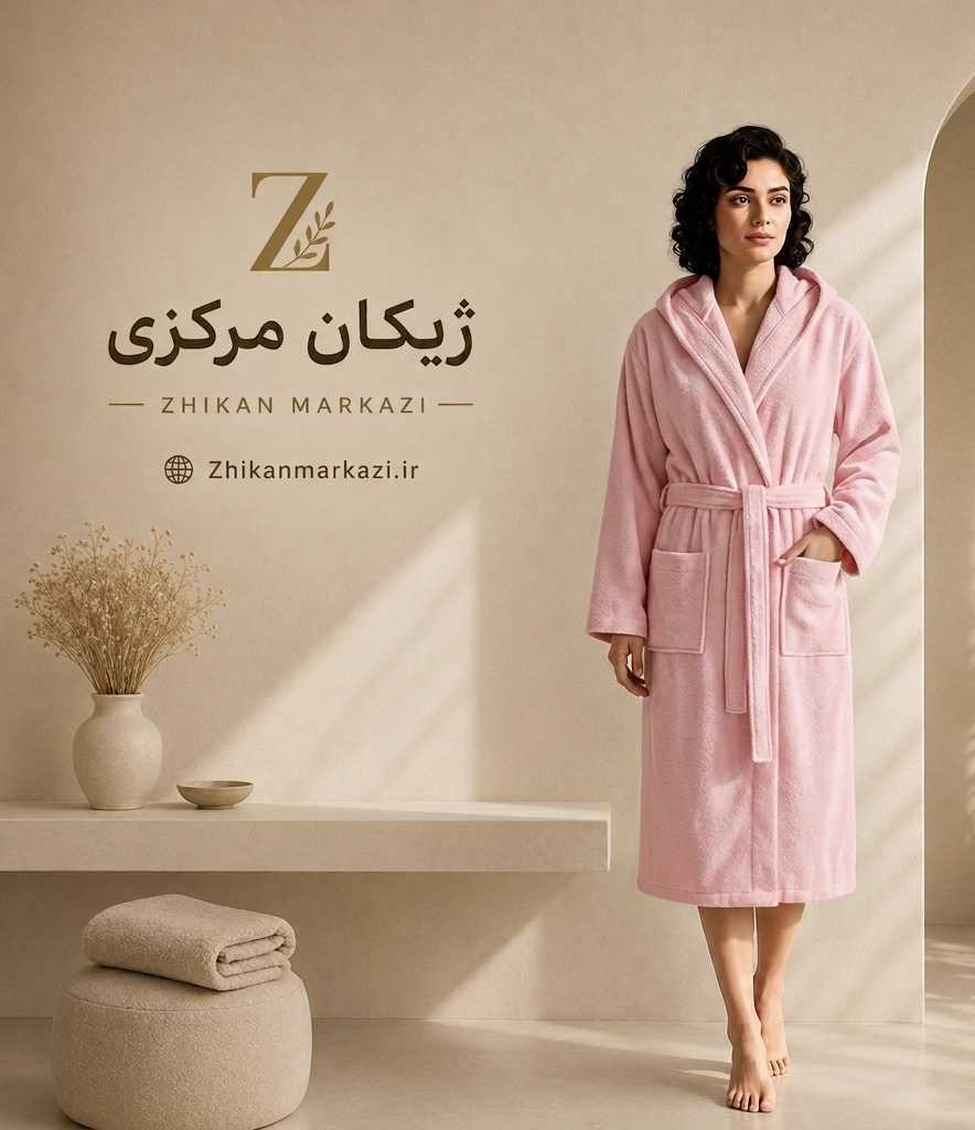 حوله تنپوش صورتی زنانه/مردانه ایکس لارج