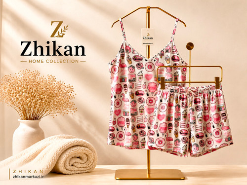 تاپ شلوارک ساتن ابریشم دونات