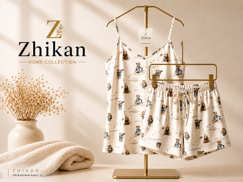 تاپ شلوارک ساتن ابریشم تدی