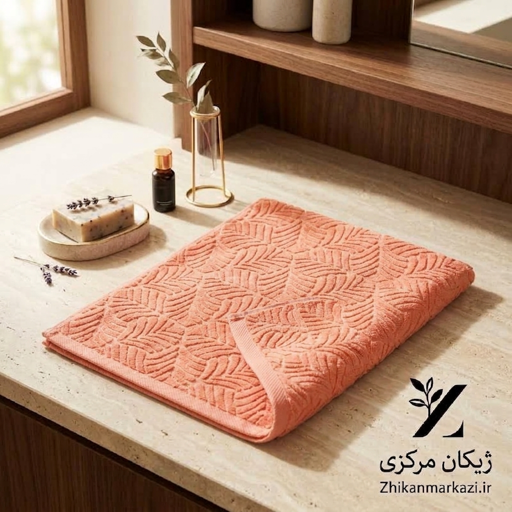 حوله دست و صورت درجه یک | گل برجسته گلبهی ۴۰*۷۵