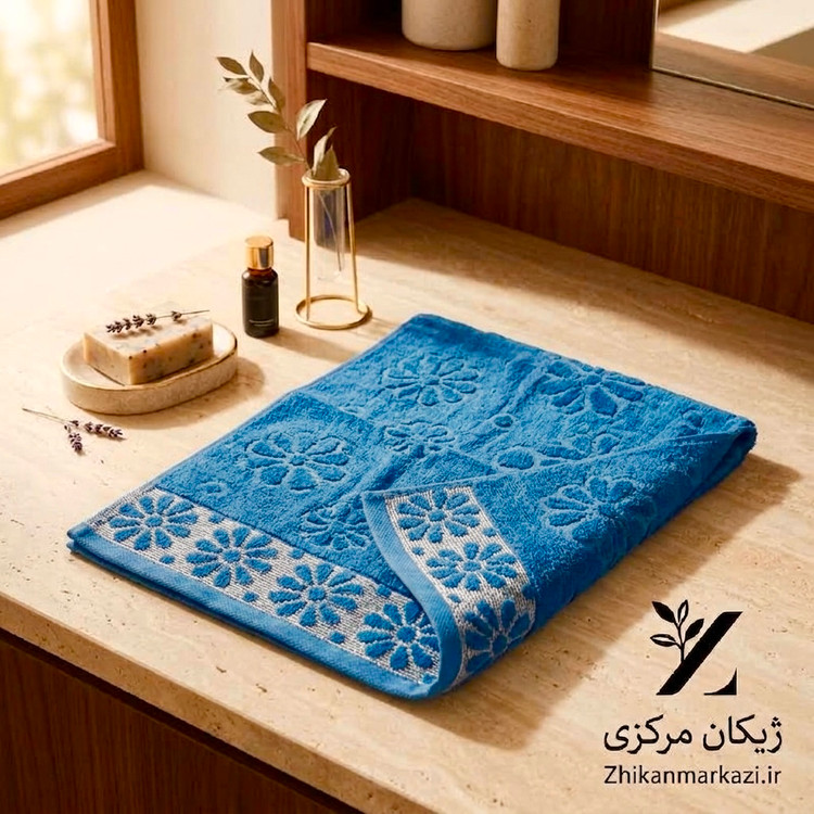 حوله دست و صورت ۷۰×۴۰ سانتیمتر سبزآبی