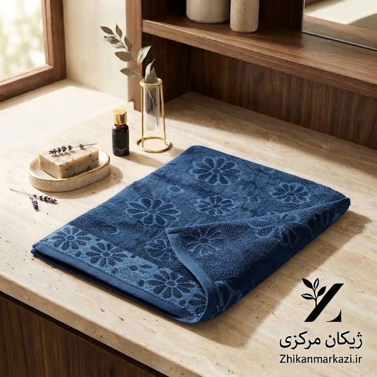 حوله دست و صورت ۷۰×۴۰ سانتیمتر آبی
